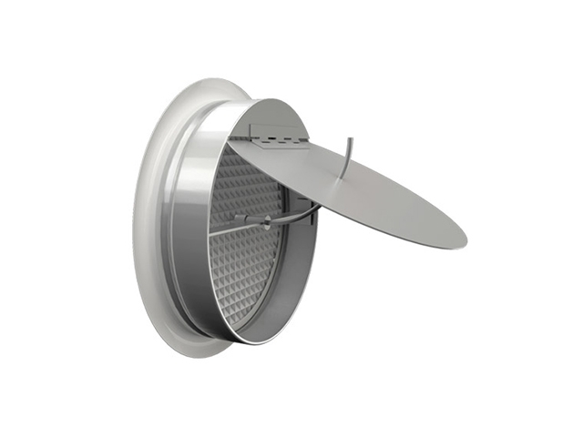 دریچه سبد تخم مرغی گرد با دمپر نیم صفحه